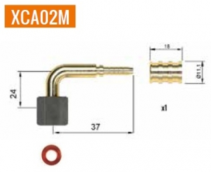 Фитинг угловой XCA02M