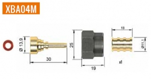 Фитинг прямой XBA04M