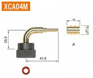 Фитинг угловой XCA04M