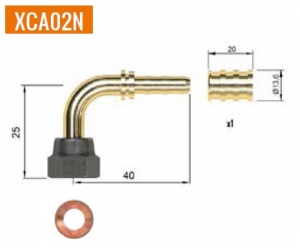 Фитинг угловой XCA02N