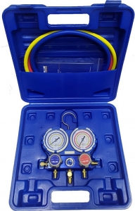 Манометрический коллектор двухвентильный VALUE VMG-2-R22-B  (R404 R407 R22 R134) шланги 90 см в кейсе
