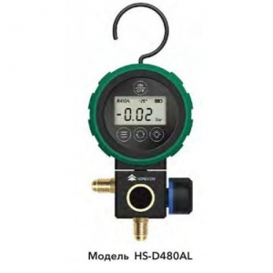Манометрический цифровий колектор (LP) HONGSEN HS-D480AL-36 ''(R134a, 1234yf, 404A, 410A, 600A і др.)